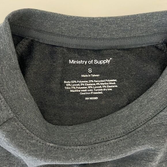 NWT Ministry of Supply Fusion Terry Sweatshirt Size S - Picture 9 of 13
